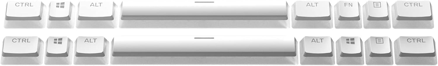 SteelSeries PrismCaps – Double-Shot-Tastenset mit „Pudding“-Optik – Kompatibilität mit allen gängigen mechanischen Tastaturen – MX-Stößel – Weiß (Deutsches Tastaturlayout)