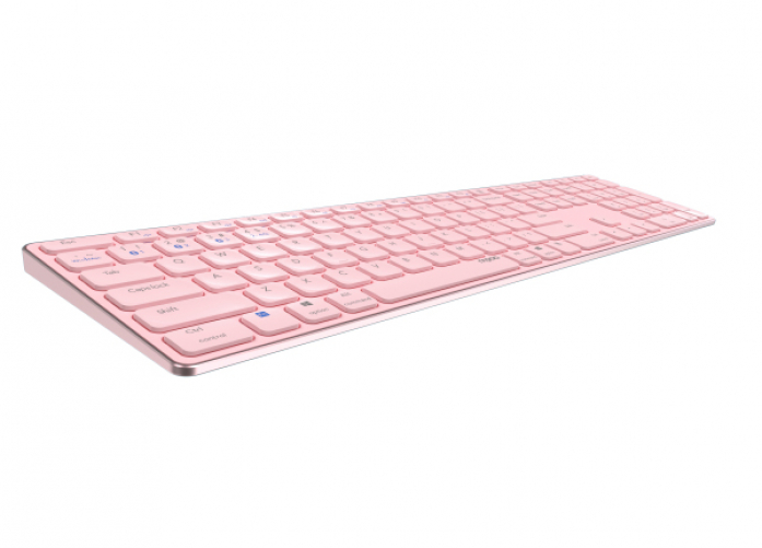 Rapoo E9800M Keyboard Dual Wireless BT + RF Aluminium Pink DE Layout