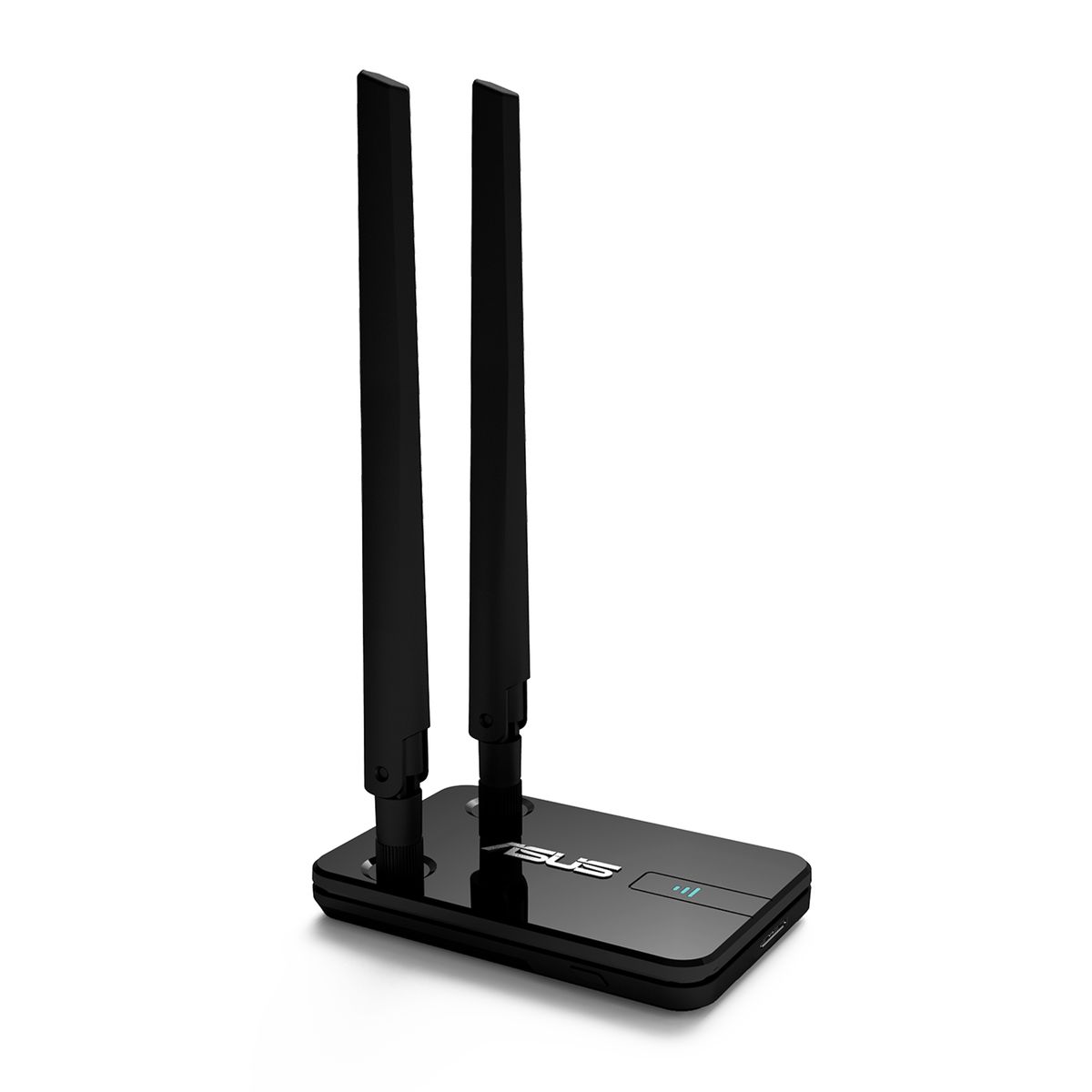 ASUS USB-AC58 Wireless-AC1300 USB-WLAN-Adapter, Dual-Band 2,4/5 GHz, USB 3.0, 2 abnehmbare Antennen, USB-Verlängerungskabel, WPS, Wi‑Fi 5
