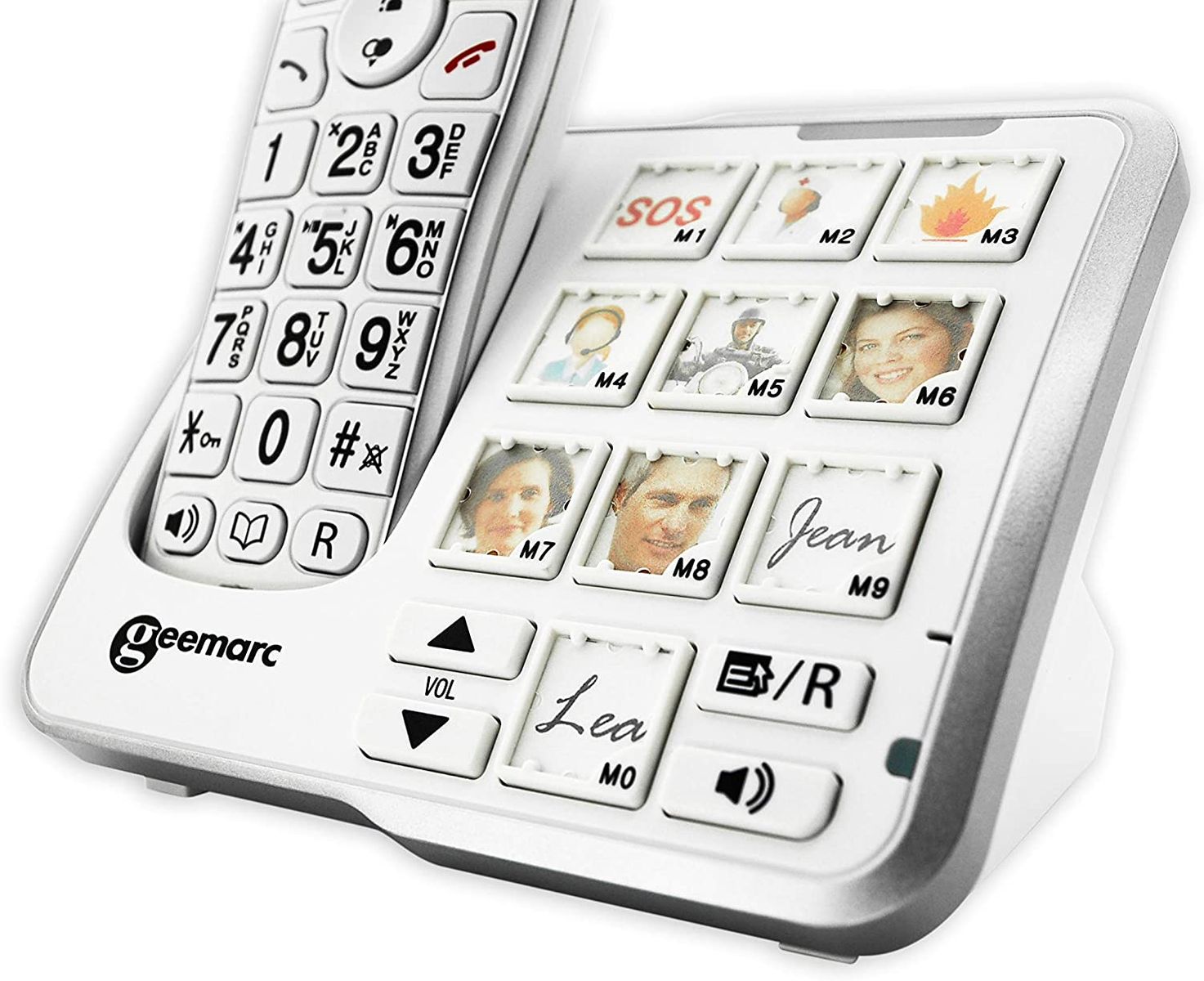 Geemarc AmpliDECT 295 Photo Large Button Telephone 10 Direct Dial Photo Buttons