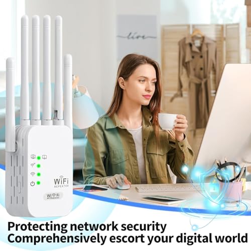 Generico AP600 WLAN-Repeater, Dualband, 6 Antennen, 2x LAN, Reichweite bis zu 1200 m²