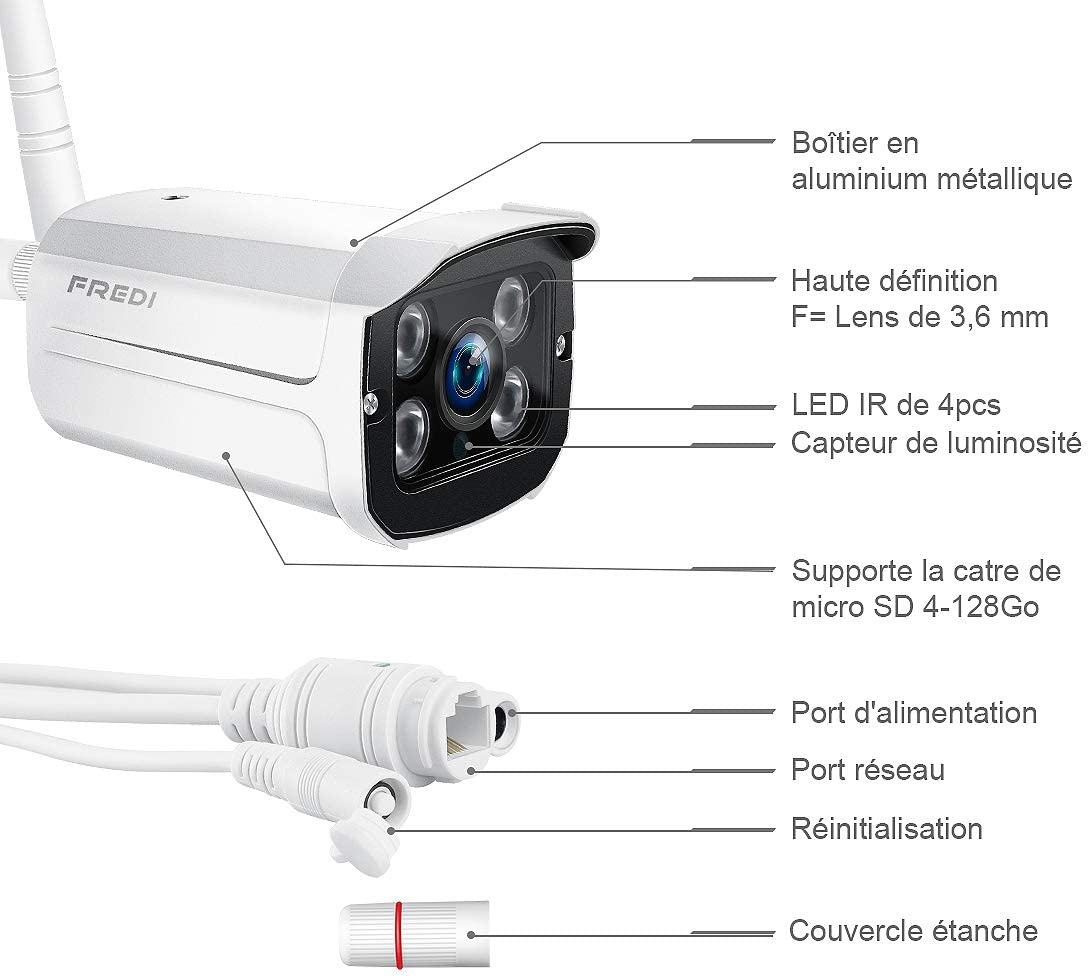 Fredi Camera HD 1080P IP Security CCTV Wireless Night Vision Motion Detection