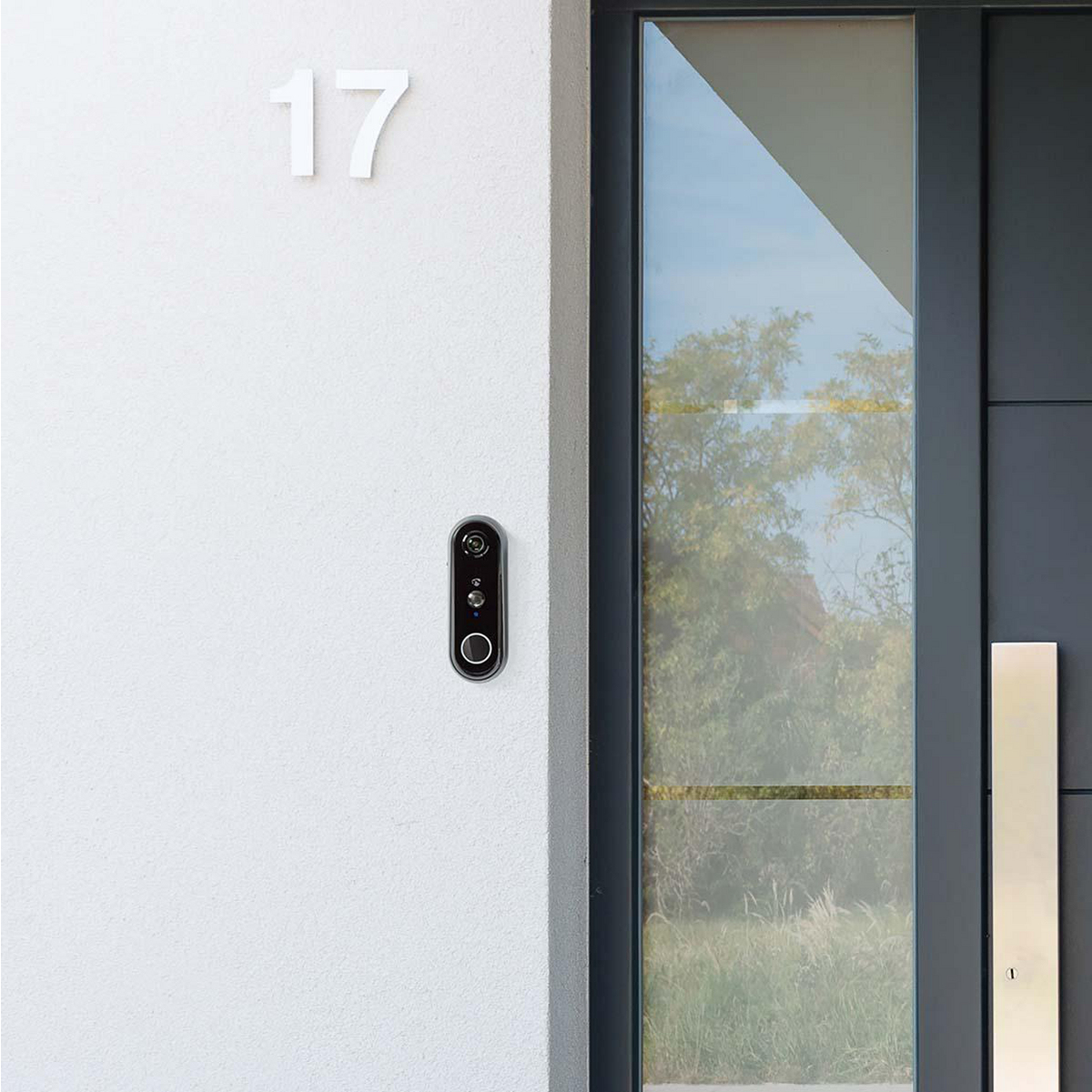 Nedis WIFICDP20GY Video-Türklingel mit Kamera, WLAN, Akku 5200 mAh, Nachtsicht, 180° Blickwinkel, SIP-Videoanruf, 1080 x 1080, Schwarz, IP54 Nedis WIFICDP20GY Video-Türklingel mit Kamera, WLAN, Akku 5200 mAh, Nachtsicht, 180° Blickwinkel, SIP-Videoanruf, 1080 x 1080, Schwarz, IP54