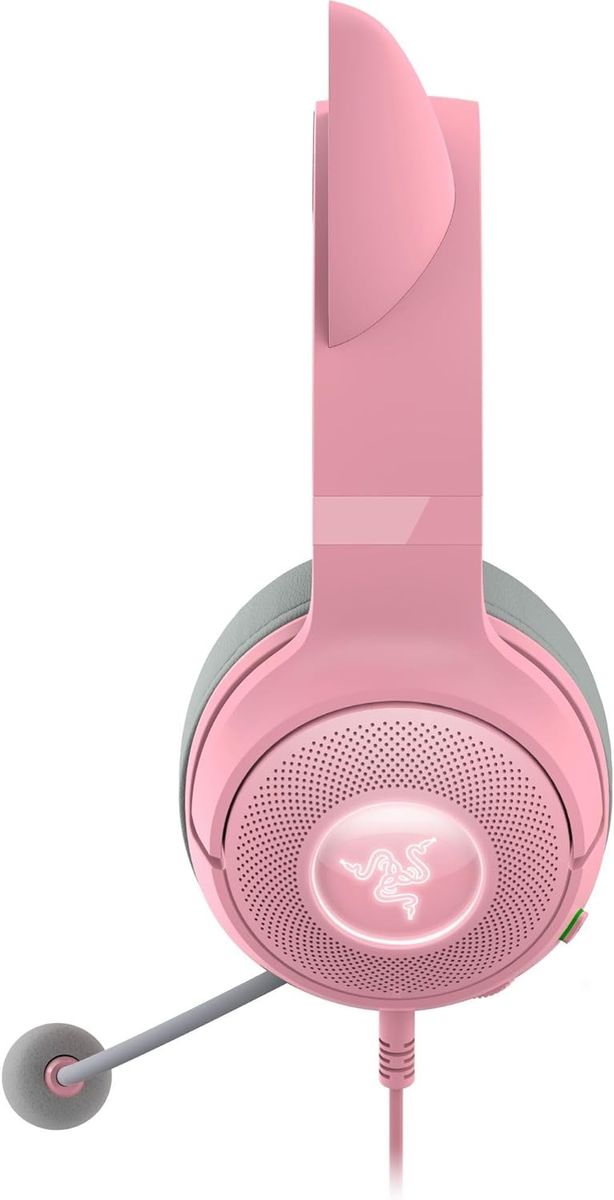 Razer Kraken Kitty V2 Gaming Headset USB Virtual 7.1 Surround-Sound for PC Quartz
