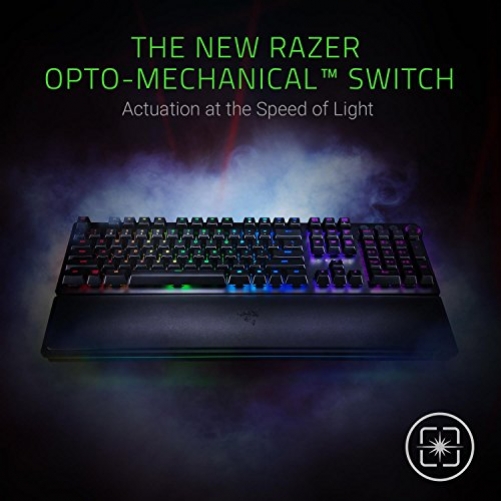 Razer Huntsman Elite Gaming Keyboard Opto-Mechanical Purple Switches UK Layout QWERTY