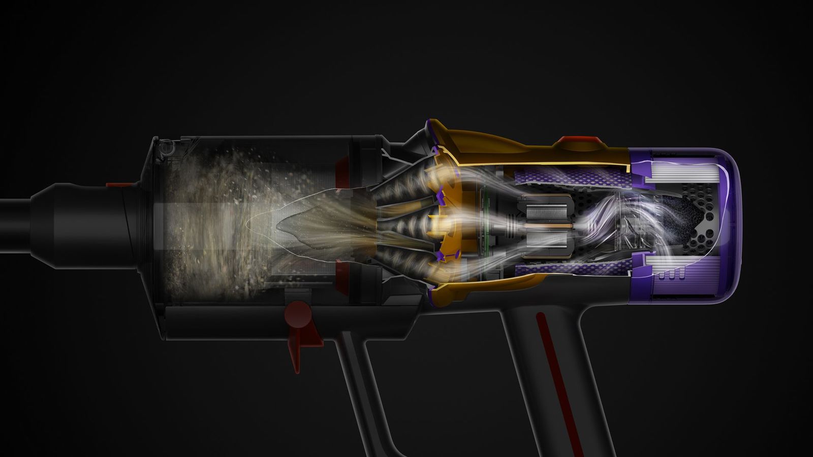 Dyson V12 Detect Slim Absolute Stabstaubsauger 2-in-1 Akku 29,4 V 60 Min Laufzeit Beutellos 0,35 l 545 W Nickel/Gelb