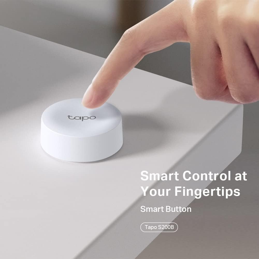 TP-LINK Tapo S200B - Intelligente Taste, benutzerdefinierte Aktionen, intelligente Gerätesteuerung, EIN-klick-Aktivierung, Lange Akkulaufzeit, Hub H100 erforderlich, Weiß Sensor Smart Taste