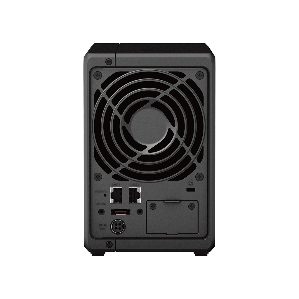 Synology DS723+ 2-Bay NAS Tower, Ryzen R1600, 2 GB DDR4, DiskStation Manager DSM 7.1.1, 10GbE-ready, 2x NVMe, Schwarz