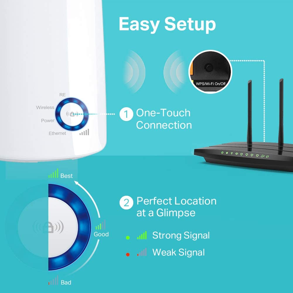 TP-LINK TL-WA850RE network receiver 10.100 Mbps White