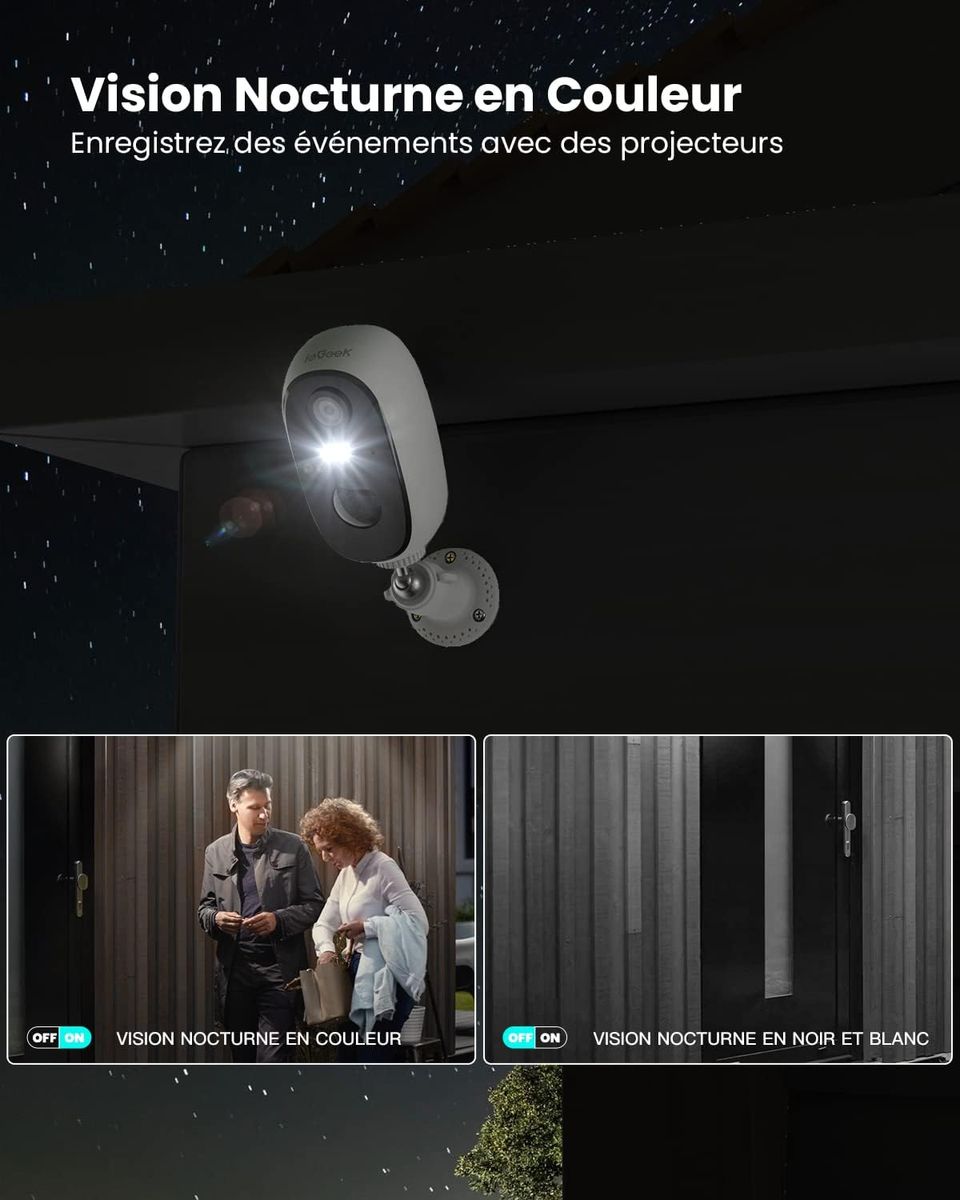 ieGeek Überwachungskamera Aussen Akku, FHD 1080P Kabellose Überwachungskamera mit PIR Bewegungsmelder, 2-Wege Audio camera2