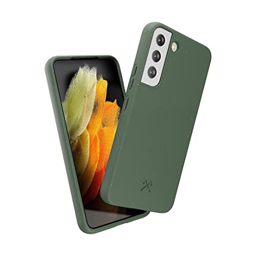 Woodcessories ECO622 Nachhaltige Smartphone-Hülle für Samsung Galaxy S22+ Grün, Biologisch abbaubar, Vegan, Stoßfest, Qi-kompatibel