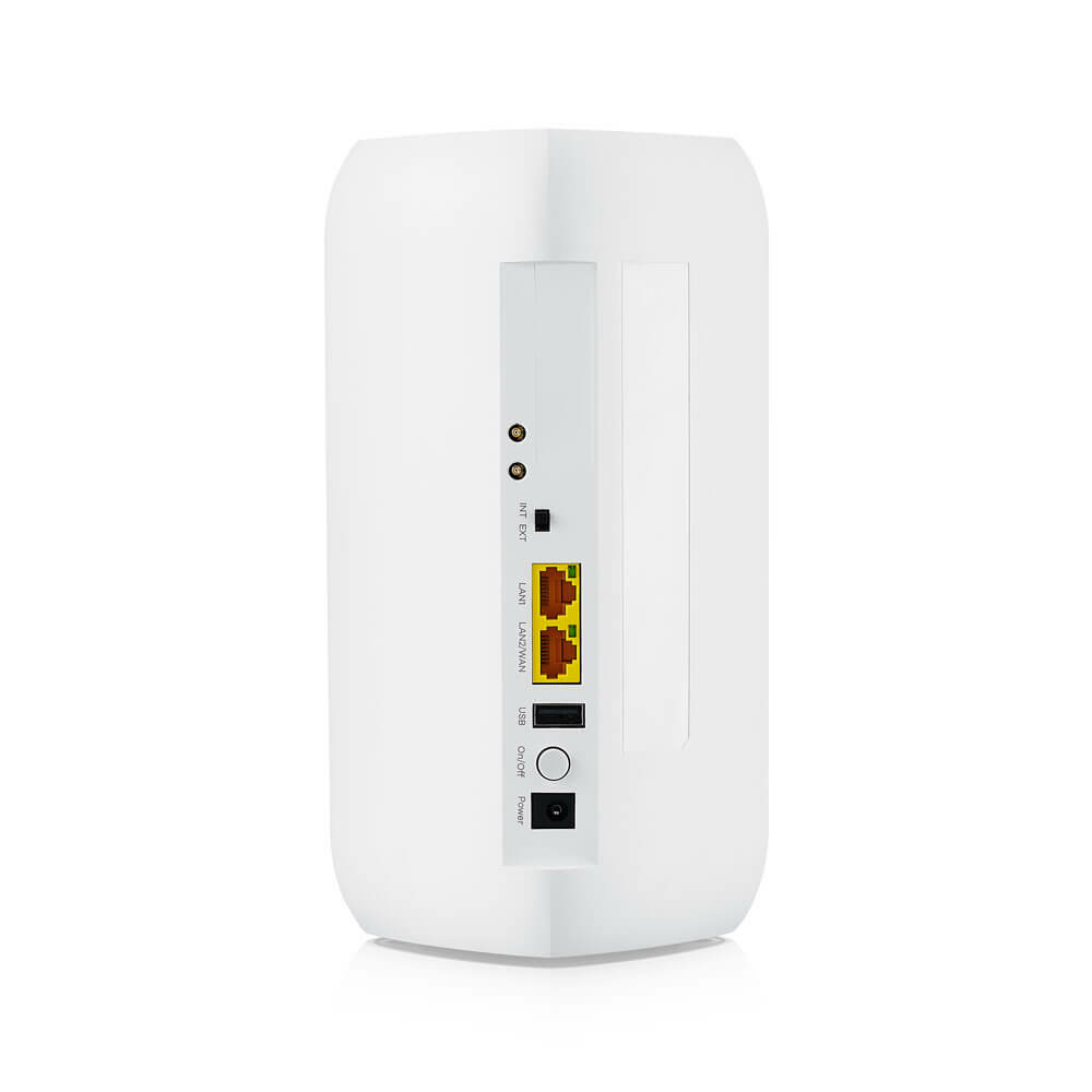 Zyxel FWA505 Mobilfunk-Router 4G/5G, LTE-TDD/FDD, Sub6 NSA/SA, Indoor WLAN & LAN, TS-9 Antenne, 2x LAN, USB 2.0, Weiß