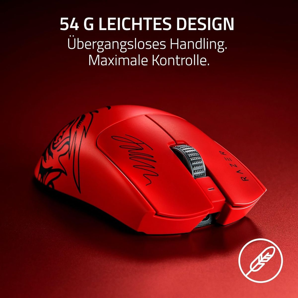 Razer Viper V3 Pro Faker Edition - Ultraleichte kabellose Esports Gaming-Maus - 8k-Abrufrate (54g leichtes Design, Focus Pro Sensor 35K DPI, HyperSpeed Wireless, 95 Stunden Akkulaufzeit)