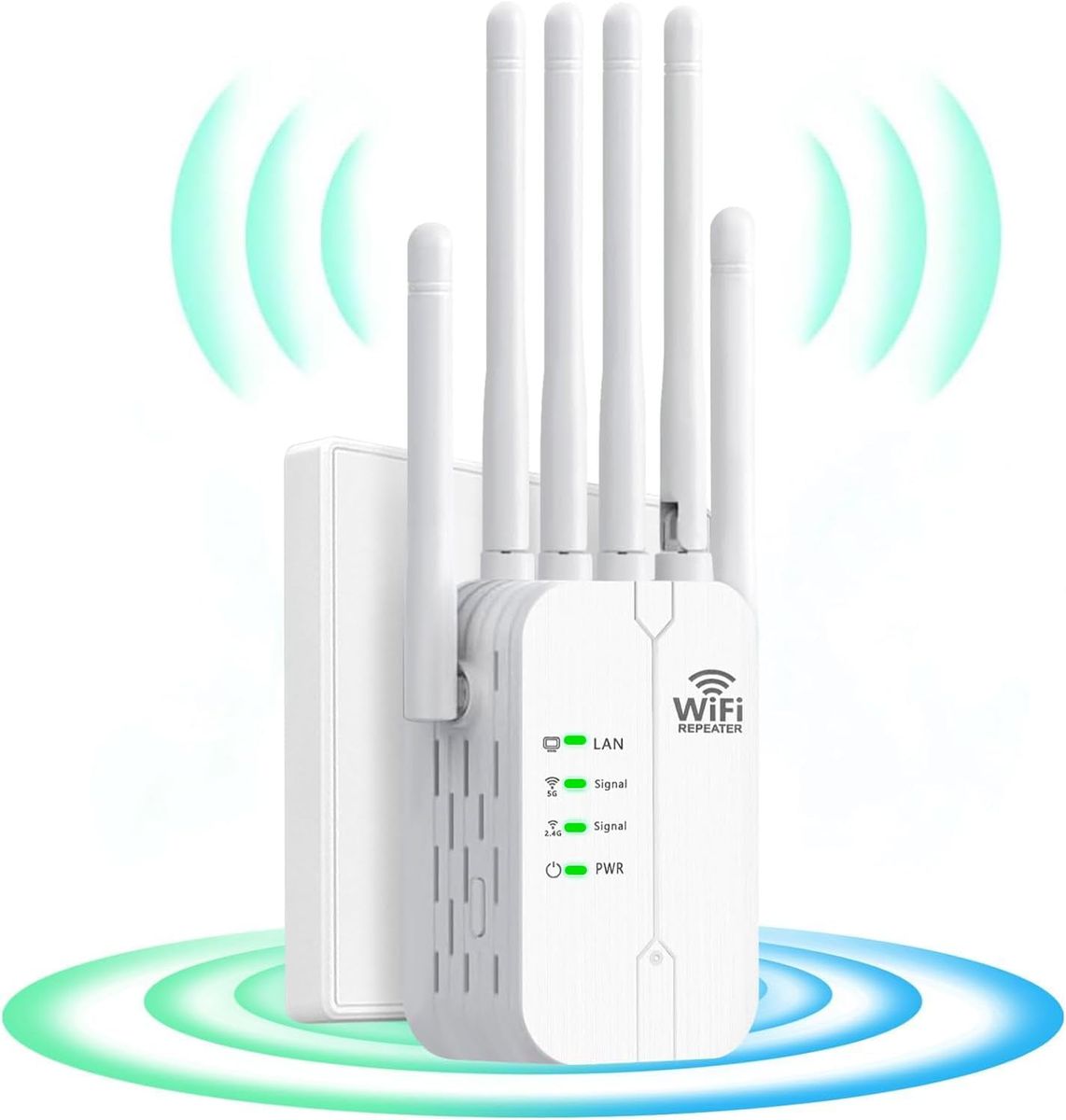 Generic AP610 WiFi-Repeater, WLAN Extender 2,4 GHz 300 Mbps, 6 Antennen, 2 LAN-Ports, bis 1100 m² Reichweite, für Zuhause & Büro