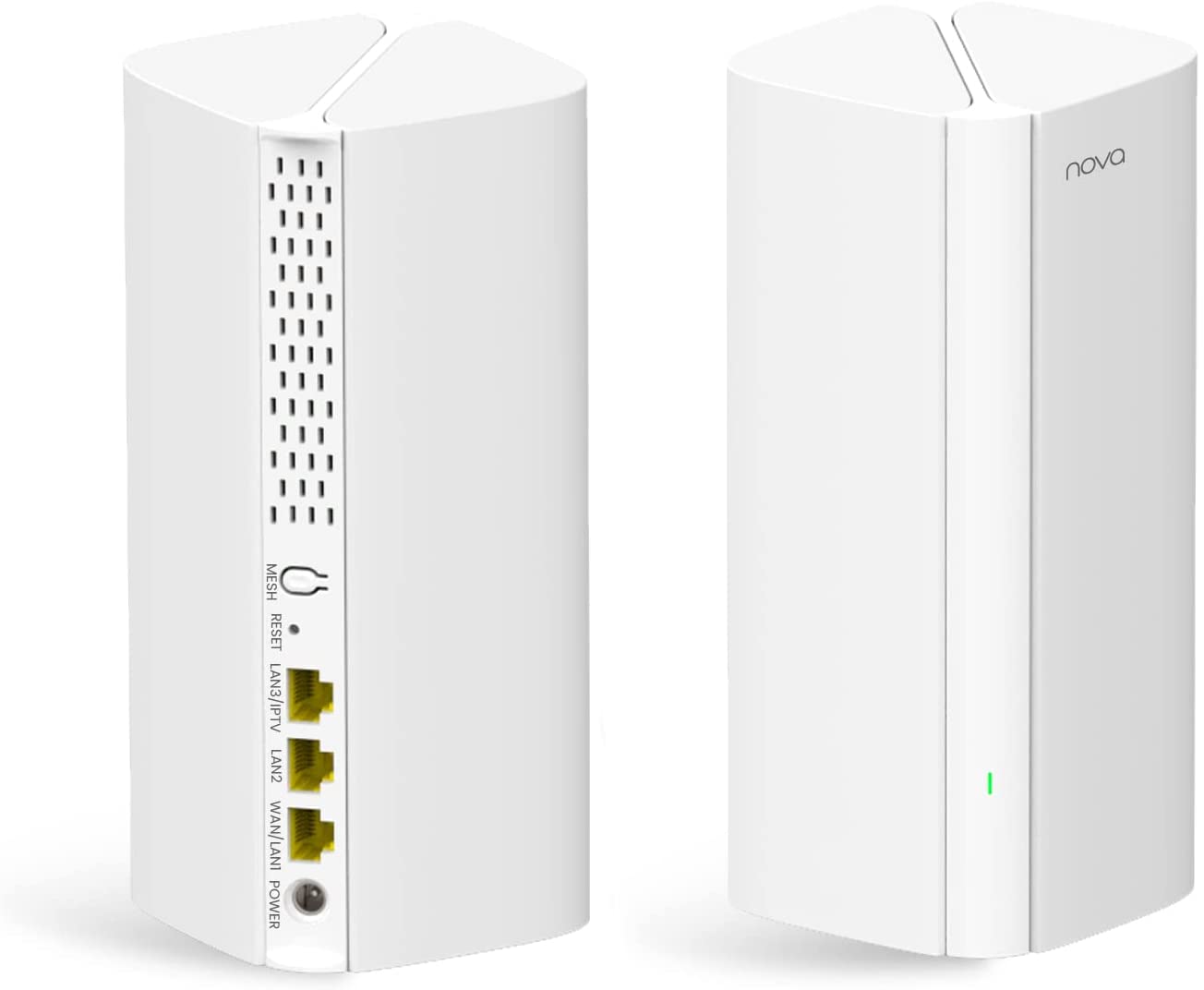 Tenda Nova MX12 Mesh WLAN WiFi 6 System - AX3000 Dual Band WLAN Mesh System - Reichweite bis zu 460m² & 160 Geräte - 6X Gigabit Port - Ersetzt WLAN Router & Repeater - Kompatibel mit Alexa - 2er-Pack 2er Pack WiFi 6 | AX3000