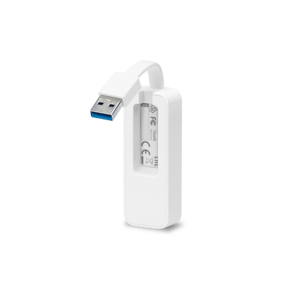 TP-Link UE300 USB 3.0 A Gigabit Ethernet 10/100/1000 adapter, PC or laptops, white USB to RJ45 Adapter Single