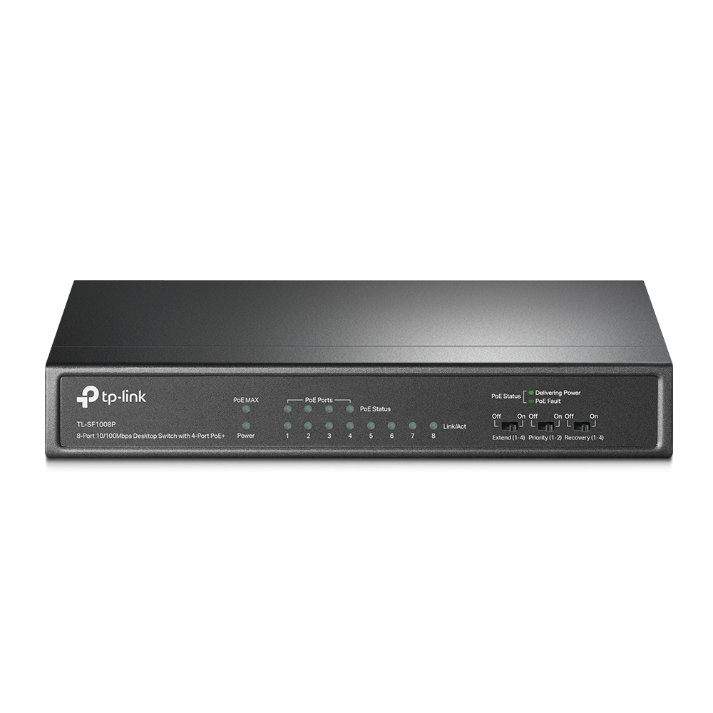 TP-Link 8-Port 10/100Mbps Desktop Switch mit 4-Port PoE+