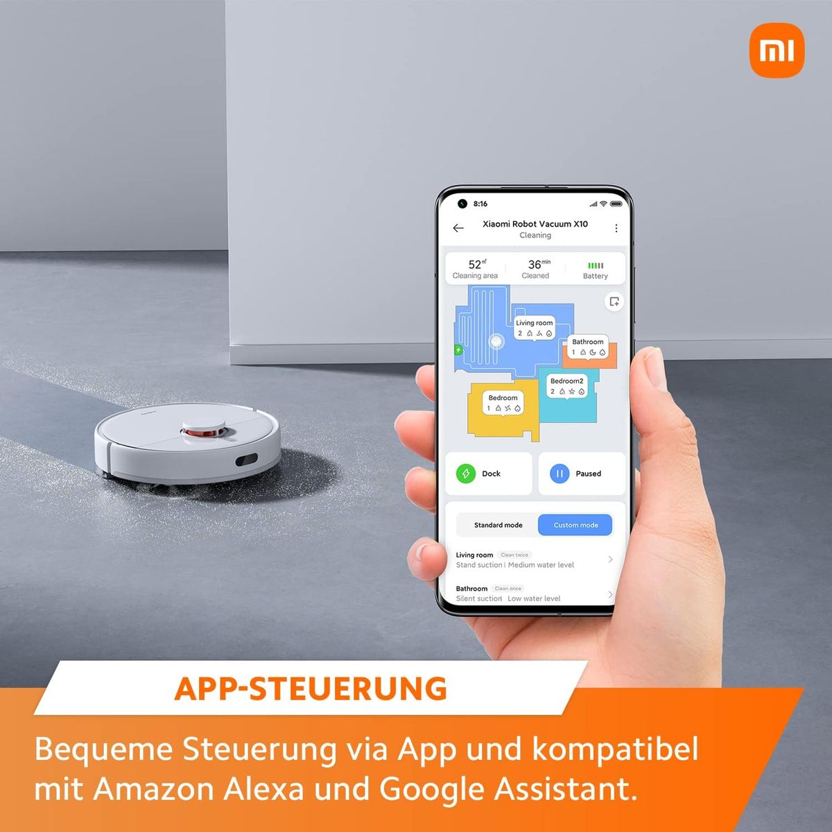 Xiaomi X10 Roboter-Staubsauger Beutellos Weiß