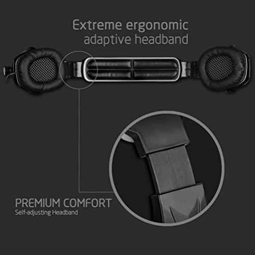 Klim Mantis 7.1 Surround Sound USB Gaming Headset für PC PS4* PS5* schwarz rot