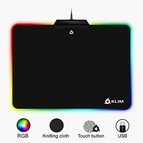 Klim RGB Chroma Büro Mauspad mit Hintergrundbeleuchtung 350x263x12mm
