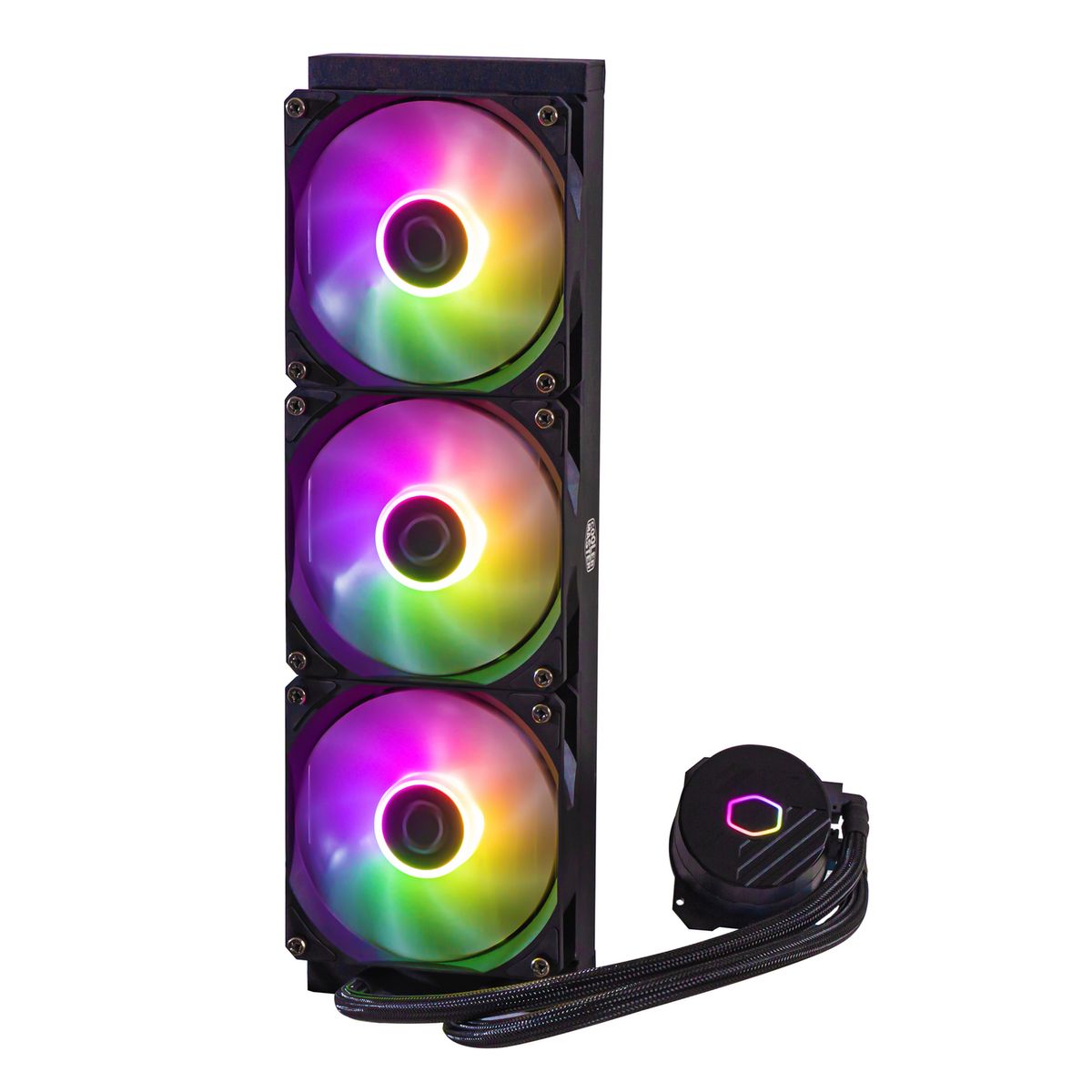 Cooler Master MasterLiquid 360L Core ARGB Prozessor-Flüssigkeitskühlung, 12 cm Lüfter, 650–1750 RPM, ARGB, Schwarz