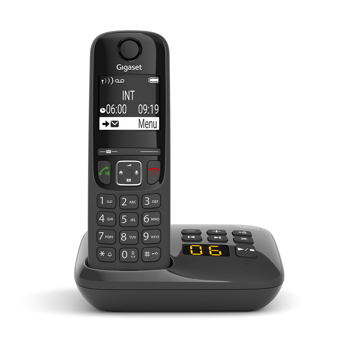 Gigaset AS690A Analoges/DECT-Telefon Schwarz FR