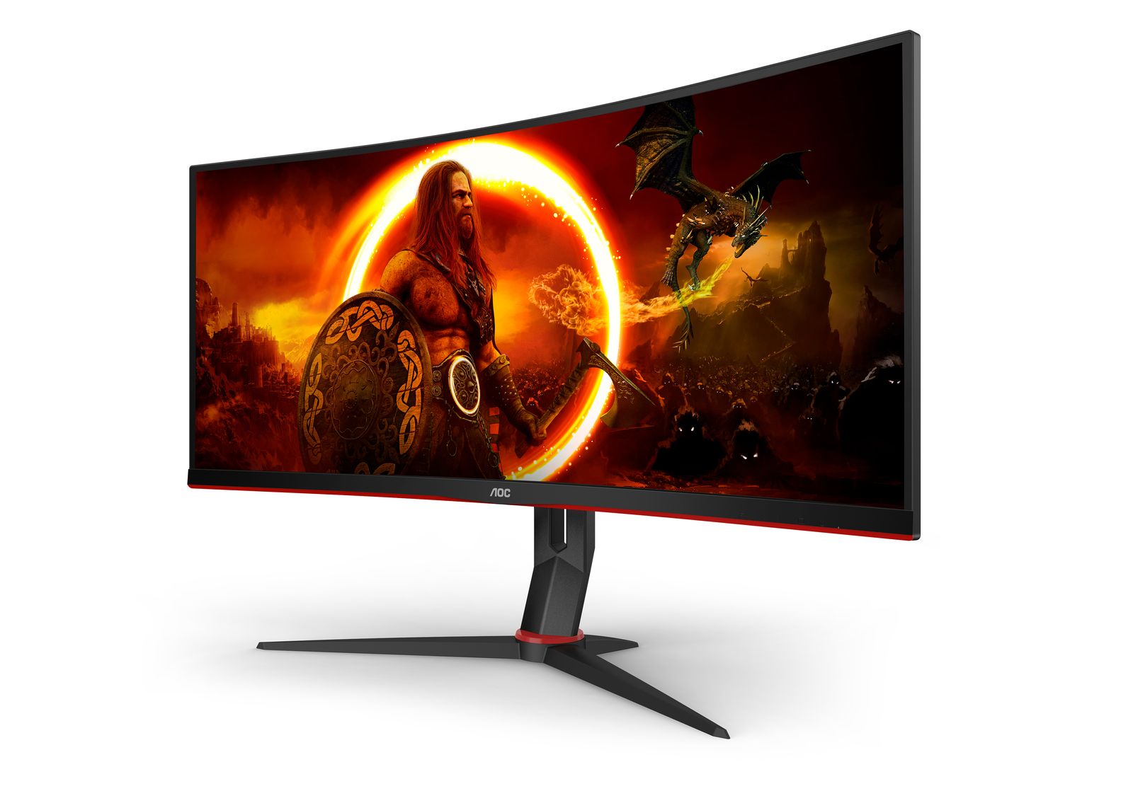 AOC G2 CU34G2XPD/BK Computerbildschirm 86,4 cm (34") 3440 x 1440 Pixel Wide Quad HD LED Schwarz, Rot