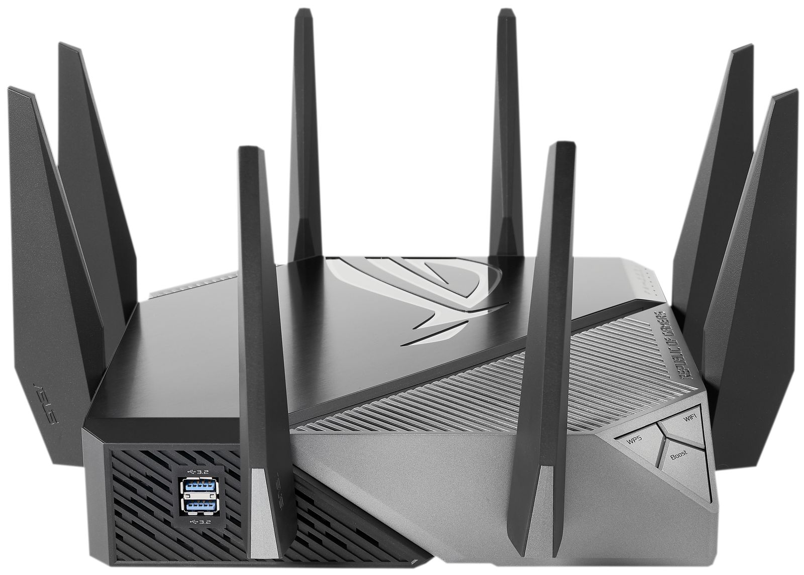 ASUS ROG Rapture GT-AXE11000 Wi-Fi 6E Tri-Band Router, Multi-Gig 2.5G WAN/LAN, 8 Antennen, 1 GB RAM, Schwarz