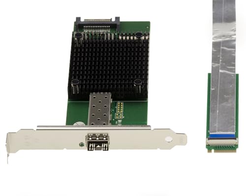 Kalea-INFORMATIQUE M.2 10G SFP+ Netzwerkkarte, 1x SFP+ 10 Gbit/s, M.2 PCIe (M- & B+M-Key), Intel JL82599EN, abwärtskompatibel 1G/100M, 2280