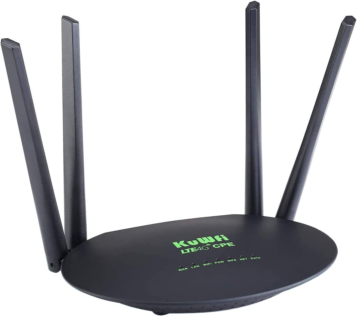 KuWFi Router 4G LTE WLAN CPE 4G LTE entsperrt 300 Mbit/s Slot für SIM-Karte 4 Stück leistungsstarke WiFi-Antenne nicht abnehmbar Cat4 150 Mbps Wi-Fi teilen 32 Benutzer