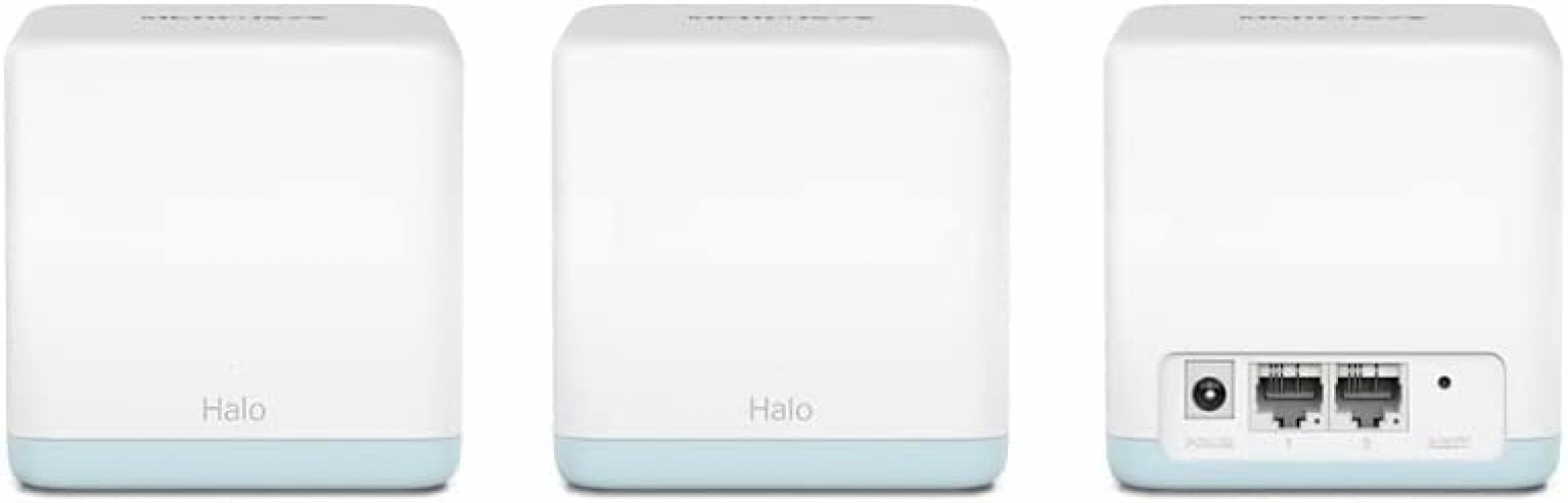 Mercusys Halo H30(3-Pack) - AC1200 Wi-Fi Mesh, 10/100 MB/s Ehernet-Anschluss, Dual-Band 2. 4 GHz/5 GHz, bis zu 320 m2, MU-MIMO, Kindersicherung, einfache Einrichtung App, Weiß Co