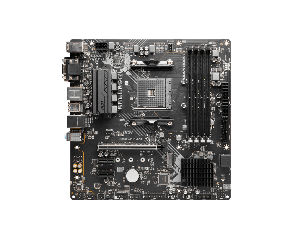 MSI PRO B550M-P GEN3 Motherboard AMD B550 Socket AM4 micro ATX