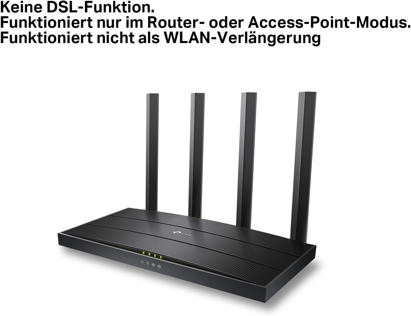 TP-Link Archer AX18 Wi-Fi 6 WLAN Router, Dualband AX1500, 4 Gigabit-Ports, WPA3, Kindersicherung, Gast-Netzwerk, keine DSL-Funktion AX1500 Router