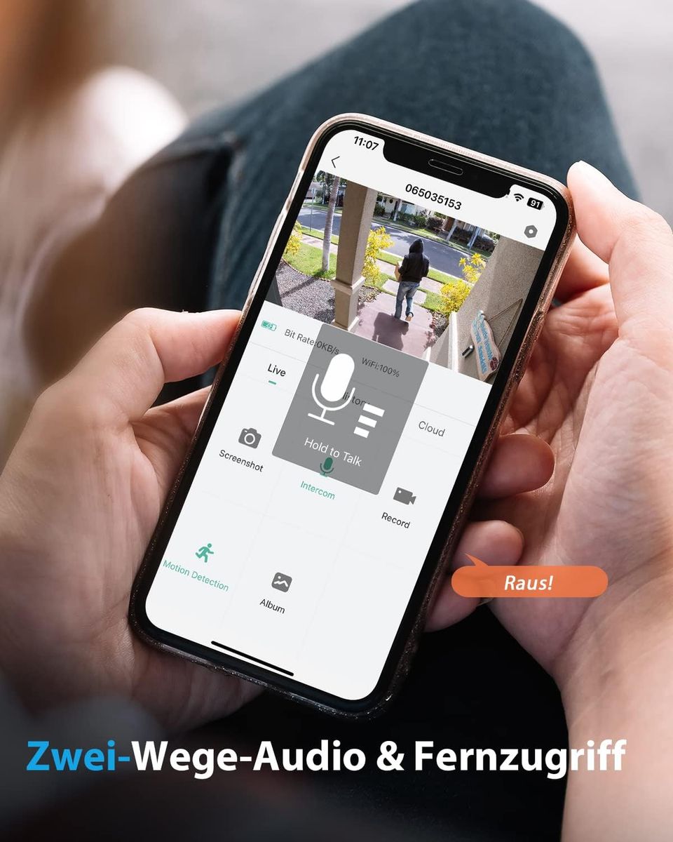 YESKAMO 360° Wireless Outdoor Solar PTZ IP Camera PIR Motion Detection Night Vision Colour Waterproof IP65 Two-Way Audio Alarm Siren