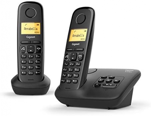 Gigaset A270 Duo Two Cordless Phones Answering Machine Up to 25 Minutes Speakerphone Large Display [ITALY] IT