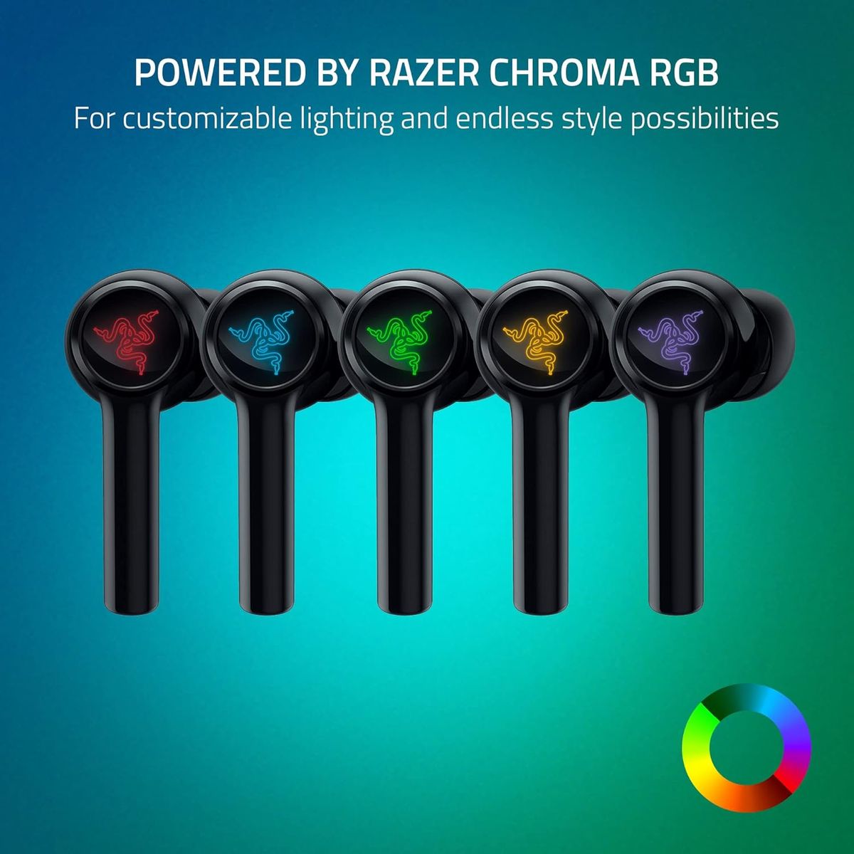 Razer Hammerhead HyperSpeed Xbox Mobile Headset InEar Stereo BT USB-C ANC Chroma RGB Black