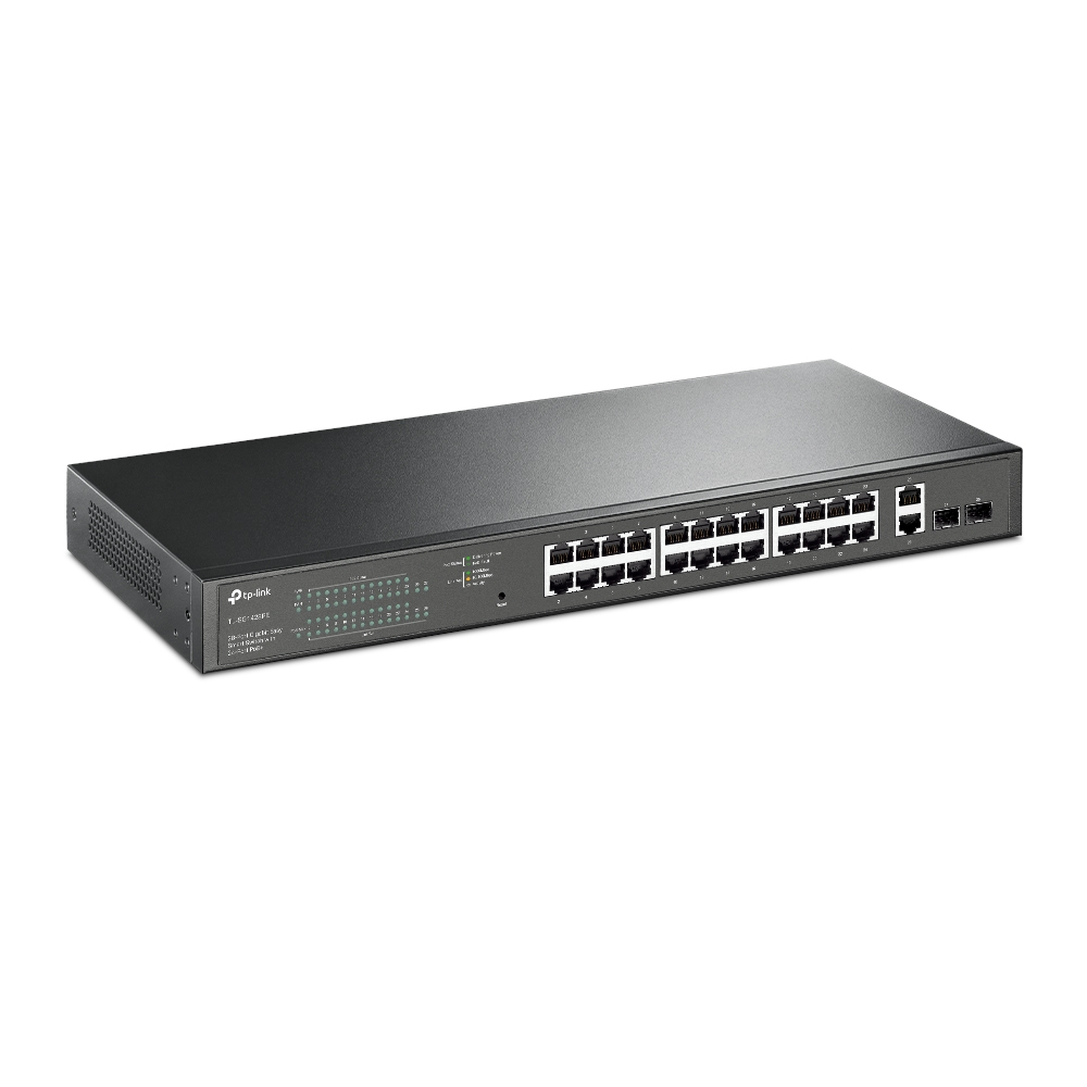 TP-Link TL-SG1428PE(UN) V2.0 28-Port Gigabit Easy Smart Switch, 24x PoE+ 250W, Managed L2, 2x SFP, 1U Rack