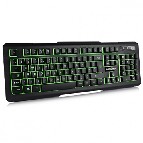 DBPower kabelgebundene USB Gaming Tastatur schwarz UK-Layout