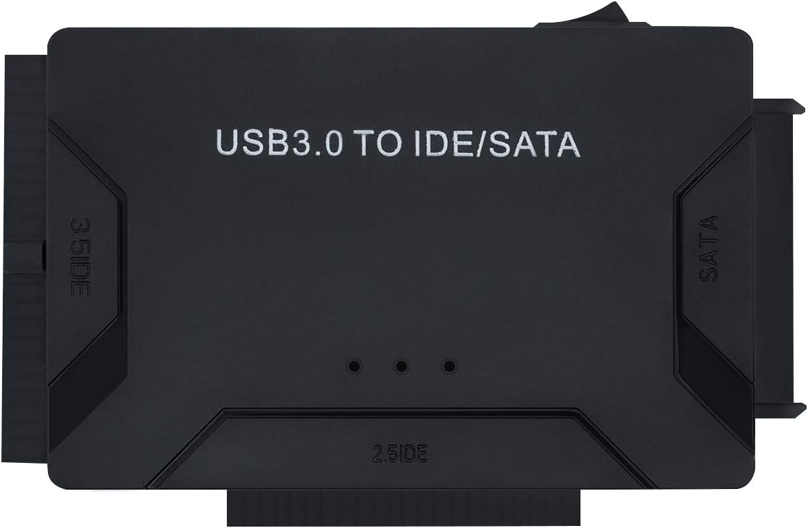 Mcbazel USB 3.0 zu IDE/SATA Konverter Festplattenadapter, Externes Kit für 2.5"/3.5" SATA/SSD HDD Festplatte Kompatibel mit PC