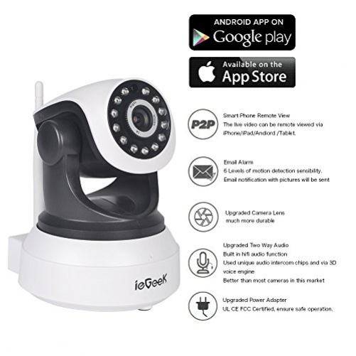 ieGeek IP Camera 720P Wi Fi IP Cam Security System Video Recording