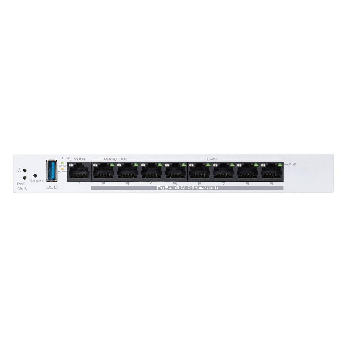 ASUS ExpertWiFi EBG19P Gigabit PoE+ VPN Kabel-Router, 8x Gigabit LAN, 1x WAN, USB 3.2, PoE+ 54V, Weiß