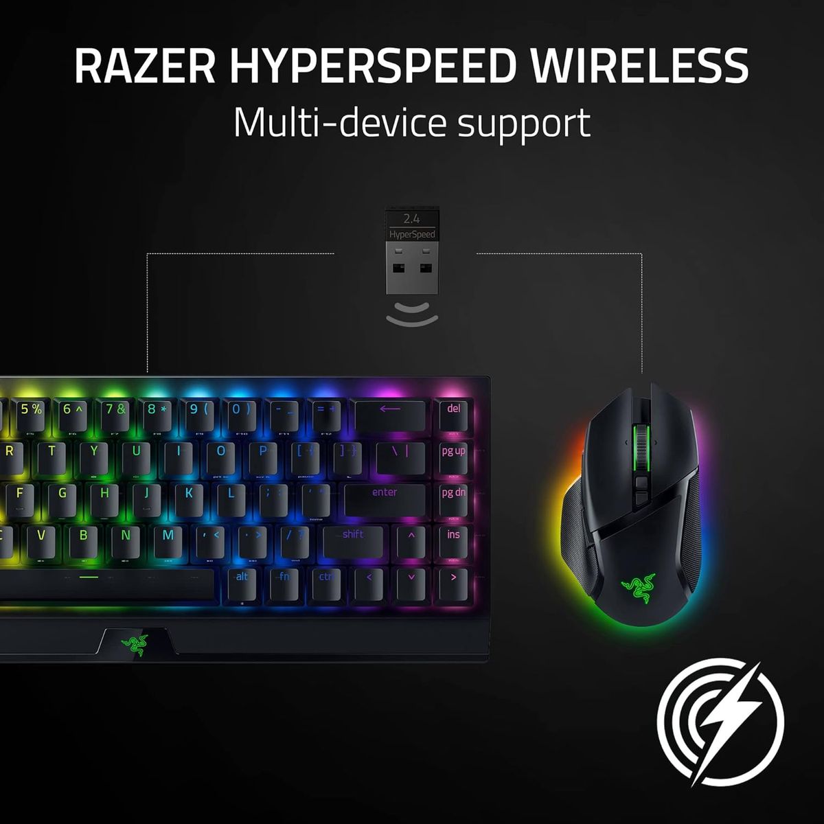 Razer Basilisk V3 Pro Gaming Mouse Dual Wireless + USB-C 30.000 DPI RGB Black U