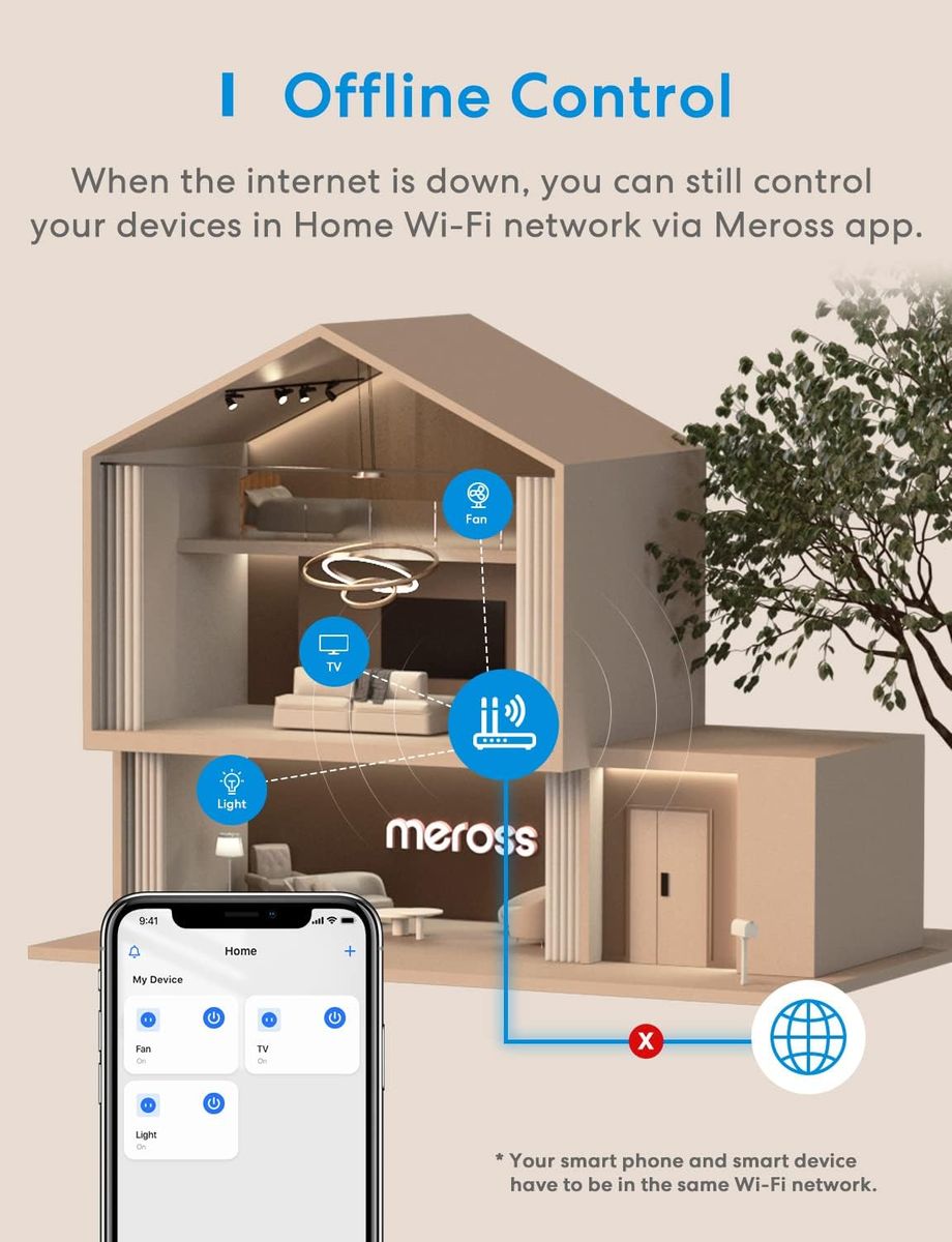 meross WLAN Steckdose, Smart Plug kompatibel mit Alexa, Apple HomeKit, Google Assistant und SmartThings, Timer und Fernbedienung (4)