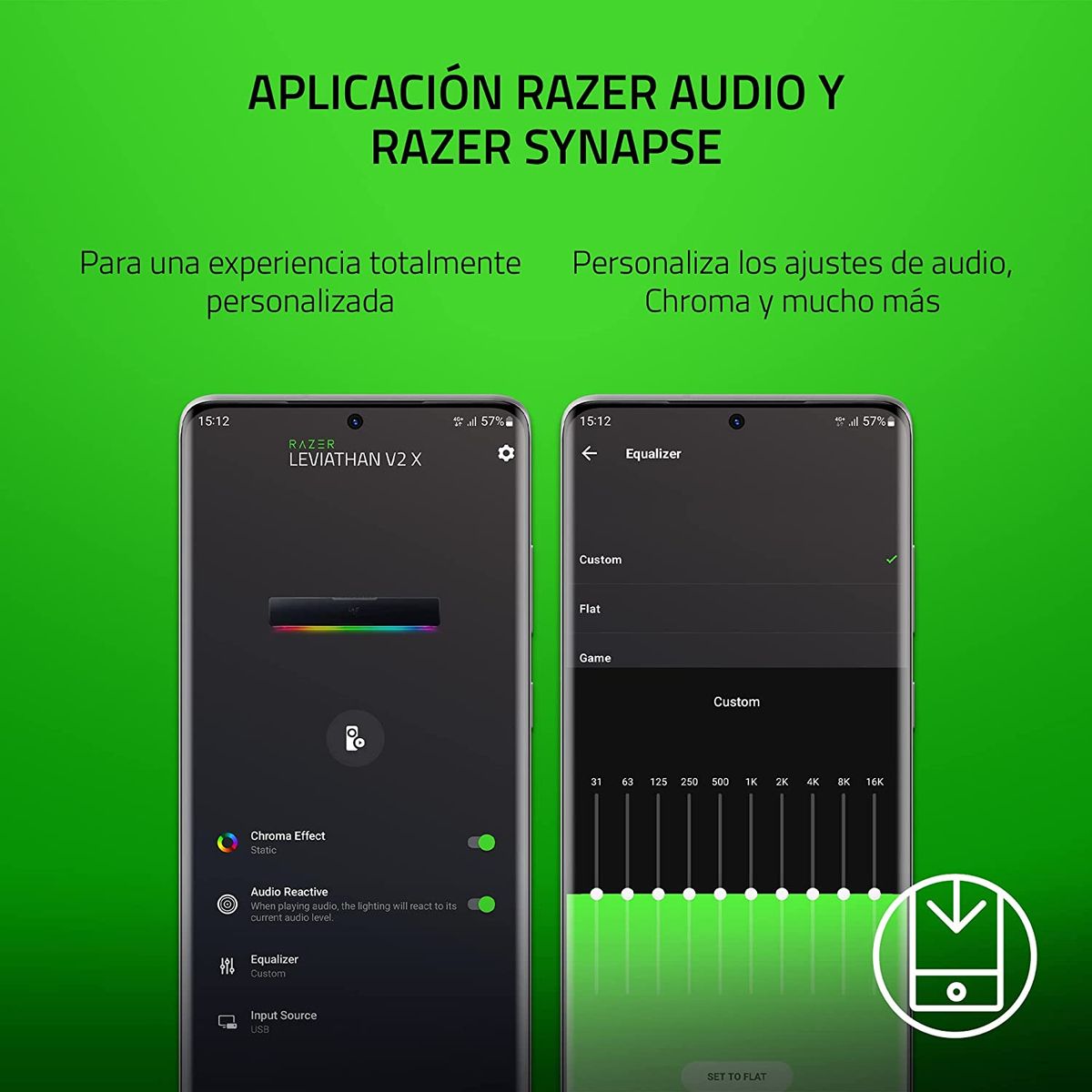 Razer Leviathan V2 X Gaming Soundbar 5.1 Surround-Sound BT USB-C Chroma RGB for PC Black