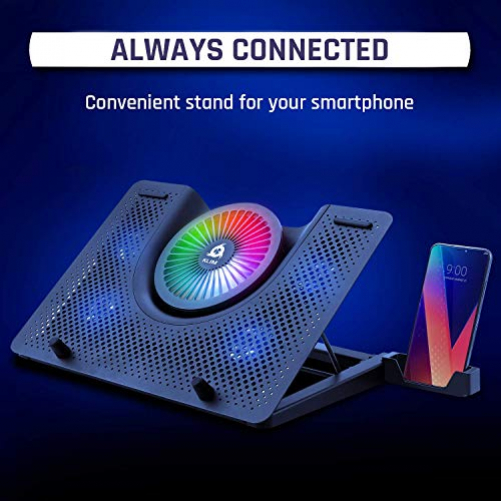 KLIM Nova + Laptop-RGB-Kühler- 11 bis 19 Zoll + Laptop-Gaming-Kühlung + USB-Lüfter + Stabil und leise + Mac- und PS4-kompatibel + Neuheit 2020