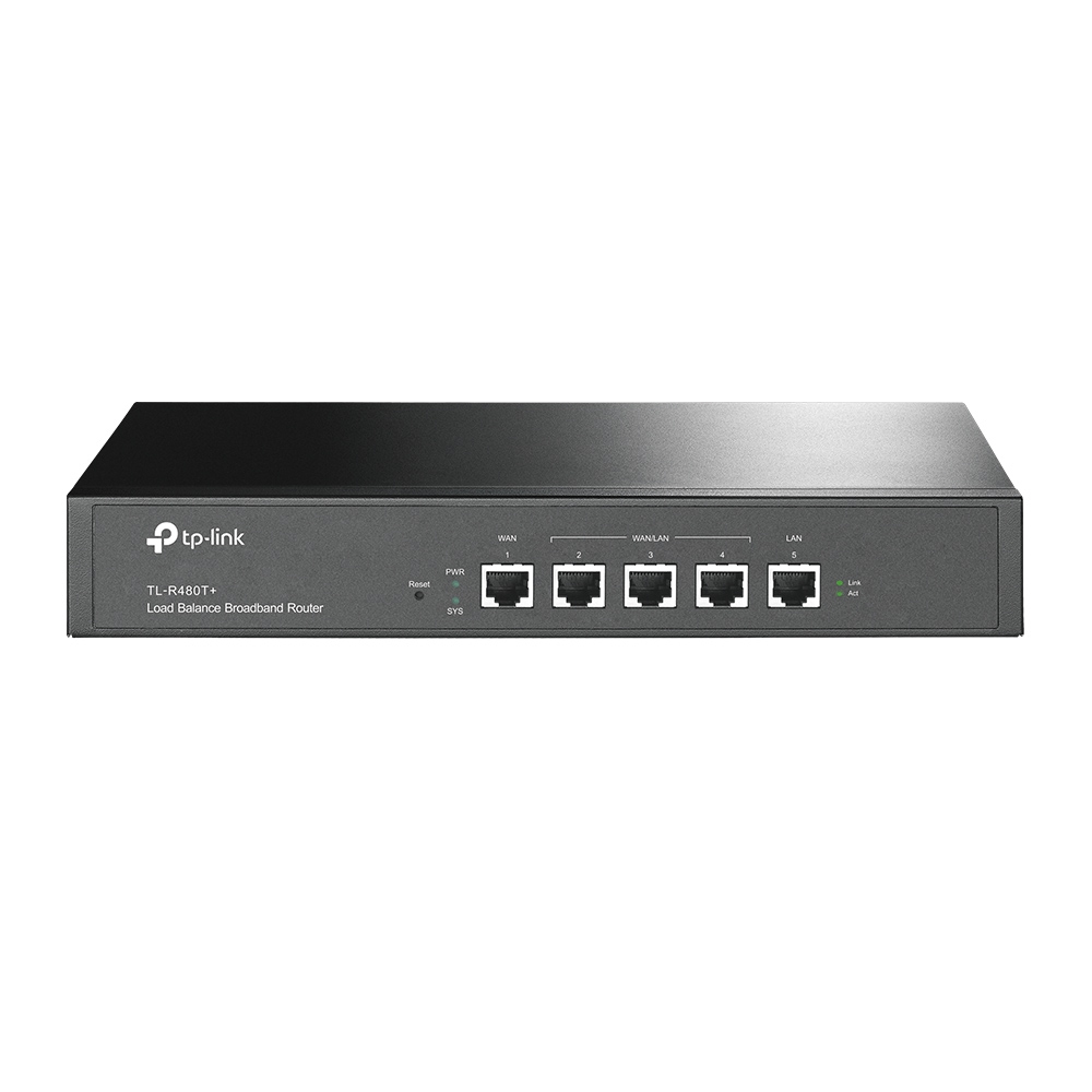 TP-Link TL-R480T+ Loadbalance-Breitband-Kabelrouter 5-Ports Black v6.0