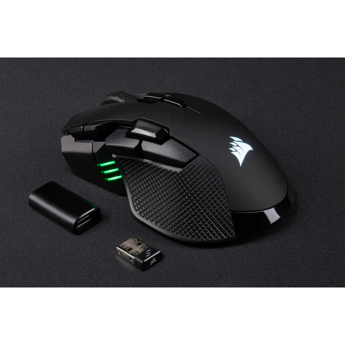 Corsair IRONCLAW RGB Maus Gaming rechts RF Wireless + Bluetooth + USB Type-A Optisch 18000 DPI
