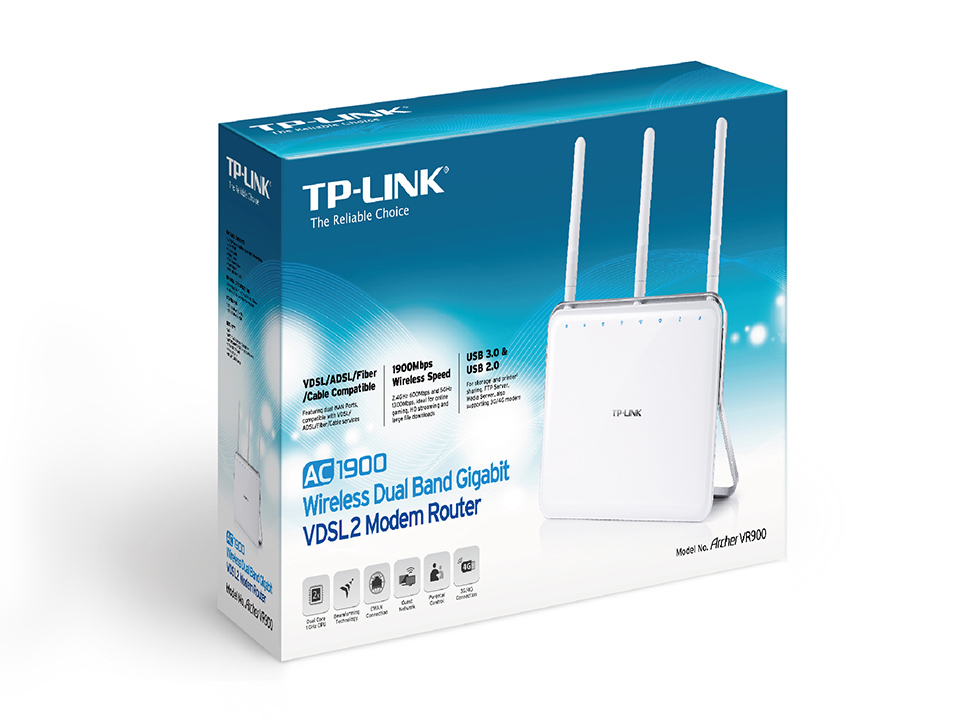 TP-Link Archer VR900v WLAN-Router Gigabit Ethernet Dual-Band