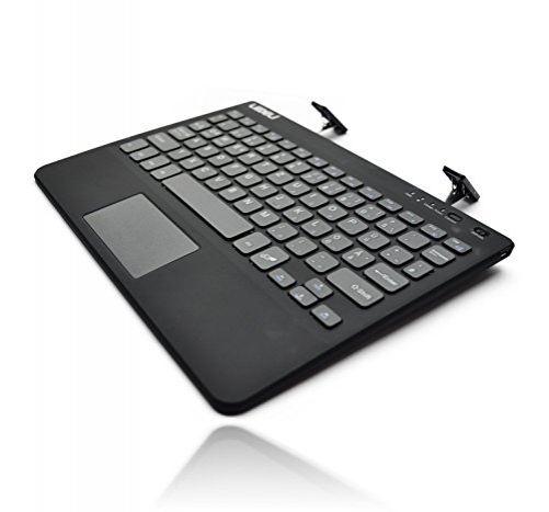 LEDELI Universal Bluetooth Wireless Tastatur Tablet-Halterung schwarz DE-Layout