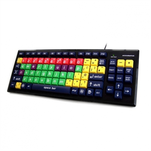 accuratus KYB-MON2MIX-LCUH USB Mehrfarben Tastatur UK-Layout